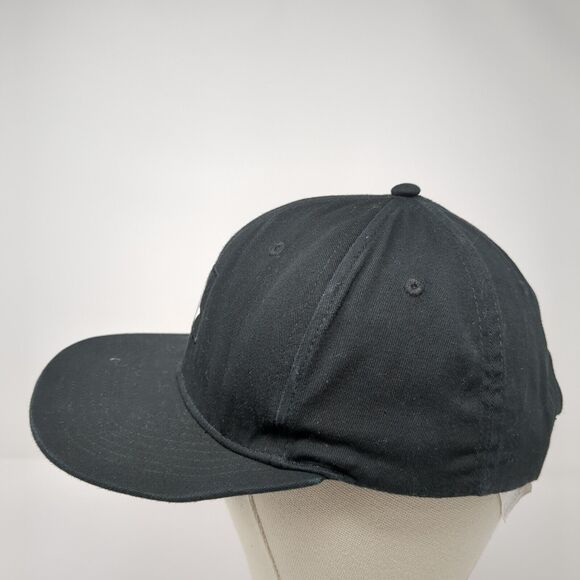 Volcom Snapback Hat Black One Size Adjustable Embroidered 6 Panel Cotton - Picture 3 of 9